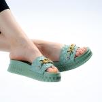 Stylish Wedge Chain Slippers