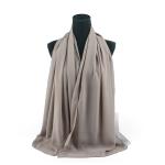 Cotton and Polyester Scarf with Fine Stitch Edges - Light Brown