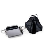Luxury Indian pastry tray with nail handle Cartier-style, cotton fabric cover