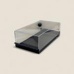 Acrylic Rectangular Cake Box with Black Base