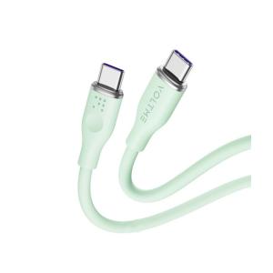 كابل Voltme Powerlink Moss Liquid Silicone – تايب سي إلى تايب سي (5A / 1M، 100 واط) بشريحة Emarker – أخضر