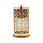 Wooden Incense Burner With Golden Design