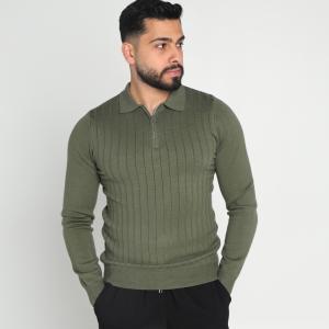 knit polo jacket