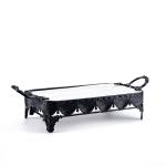 Porcelain Dessert Serving Tray with Handles