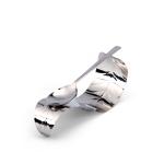 Stainless Steel Buffet Spoon Rest - Shape like Leaf Design