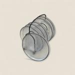 Textured Glass Coasters with Stand (Ripple Design)