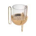 Modern Gold and Glass Incense Burner