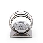 Steel incense burner in with glass frame