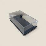 Acrylic Rectangular Cake Box with Black Base