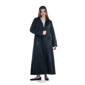 معطف طويل مع جيوب بغطاء قلاب