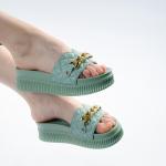 Stylish Wedge Chain Slippers