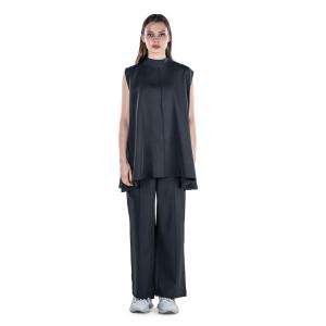 Sleeveless High-neck Tunic with leg Pants Set