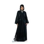 Unique Macramé Fringe Detailing Open Front Abaya
