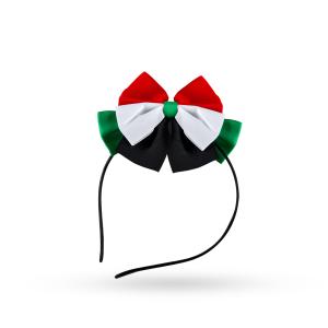 رباط شعر بنات بتصميم علم الكويت -موديل ٤