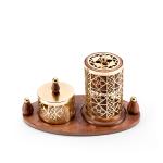 Luxury Indian Laser-Cut Incense Burner Set