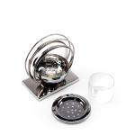 Steel incense burner in with glass frame
