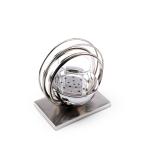 Steel incense burner in with glass frame