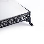 Ornate Rectangular Porcelain Serving Tray with ornate legs