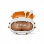 Compact YUMMY Lunch Box with Cutlery Set