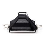Luxury Indian pastry tray with nail handle Cartier-style, cotton fabric cover