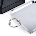 Luxury Indian pastry tray with nail handle Cartier-style, cotton fabric cover