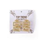 Textured Rectangle Open-Frame Hair Claw Clip Set