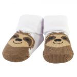 Baby Unisex Baby Cotton Bib and Sock Set, Sloth