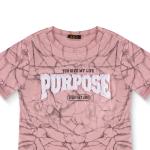 Marble Fade Graphic Tee – Purpose Patchwork in Fuzzy Chenille with Scripted Faith Text