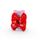 Girls French Bow Hair clip Set with Mesh & Lace