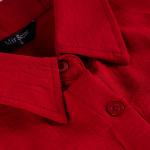 Luxe Texture Button-Front Shirt with Dual Flap Pockets & Classic Collar