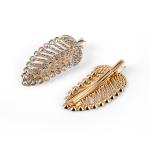 Leaf-Inspired Rhinestone & Crystal Hair Clip Set