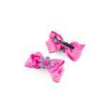 Girl's Adorable Grosgrain Bow Hair Clip with Daisy Flower Embelishments