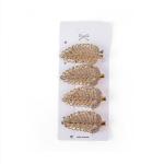 Leaf-Inspired Rhinestone & Crystal Hair Clip Set