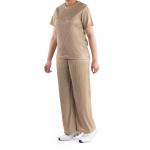 Ribbed Loungewear Set, Shiny Finish & Relaxed Fit