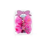 Girl's Bow Hair Clip with Glitter & Pearls