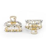 Curved Rhinestone Hair Claw Clip Set