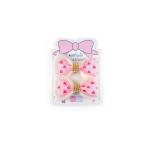 Girl's Heart Print Bow Hair Clip wit Rhinestones