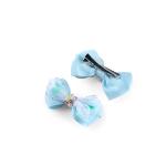 Girl's Bow Hair Clip with Glitter & Pearls