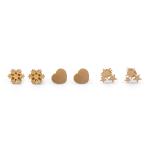 Artificial Snowflake, Heart & Star Cluster Earring Set