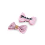 Girl's Polka Dot Bow Hiar Clip with Rhinestones