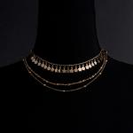 Artificial Layered Clover Charm Necklace