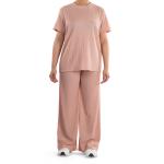 Ribbed Texture Loungewear Set – Embroidered Chest & Relaxed Fit