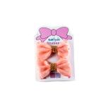 Girl's Rhinestone Glitter Accent Hair Bow Clip with Sparkle Details