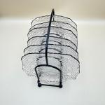 Textured Glass Plate Set with Holder