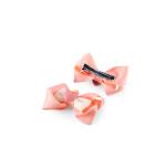 Girl's Heart Accent Double Layer Bow Hair Clip