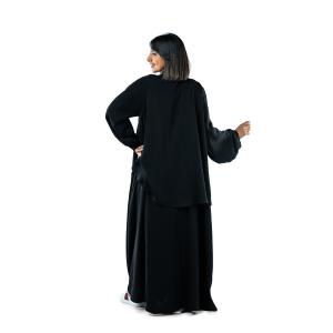 عباية بتطريز زهري وأكمام وتطريز مميز
