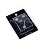 Artificial Round Zircon Pendant, Earrings and Ring Set