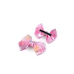 Girls French Bow Hair clip Set with Mesh & Lace