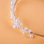 Graceful Pearl & Crystal Leaf HeadBand