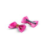 Girls Rhinestone Hair Bow Clip with Floral Details